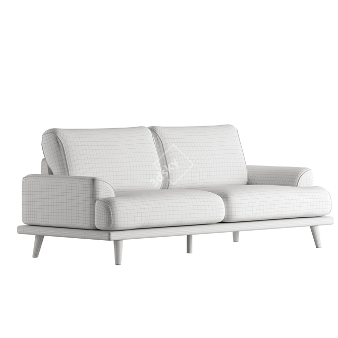 Modern Classic 3-Seater Sofa 3D model image 7