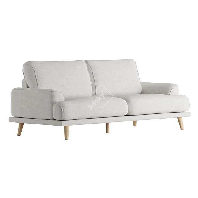 Modern Classic 3-Seater Sofa 3D model image 8