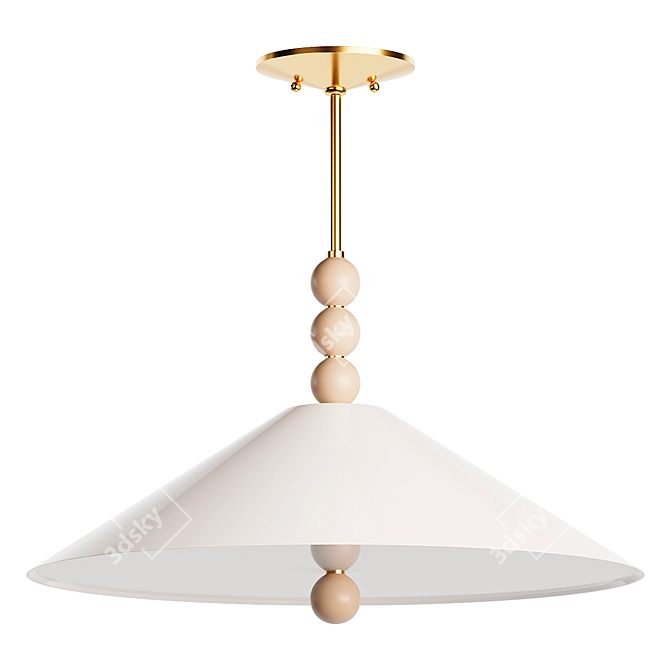 Modern Barbes Pendant Light 3D model image 1