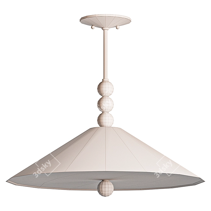 Modern Barbes Pendant Light 3D model image 2