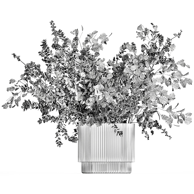 Cherry Blossom Vase Set 3D model image 7