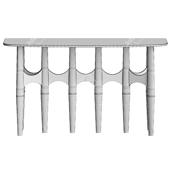 Modern Chic Lima Console Table 3D model image 3