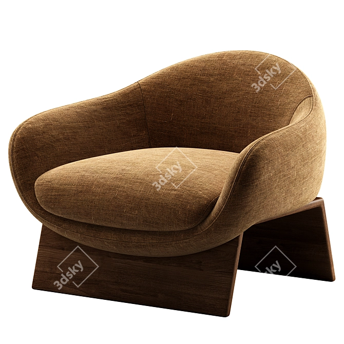 Modern Fabric Armchair By Bonaldo 3D model image 3