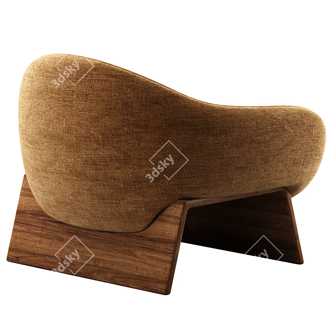 Modern Fabric Armchair By Bonaldo 3D model image 4