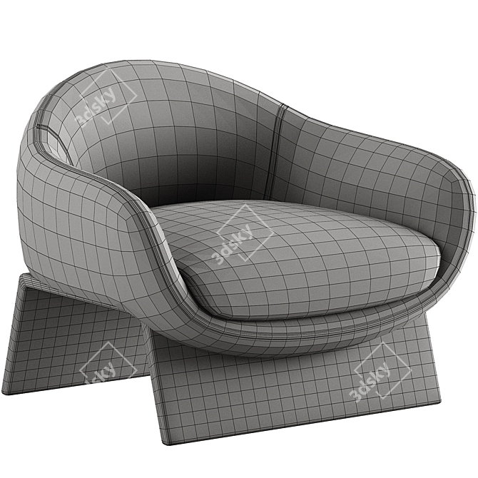 Modern Fabric Armchair By Bonaldo 3D model image 6
