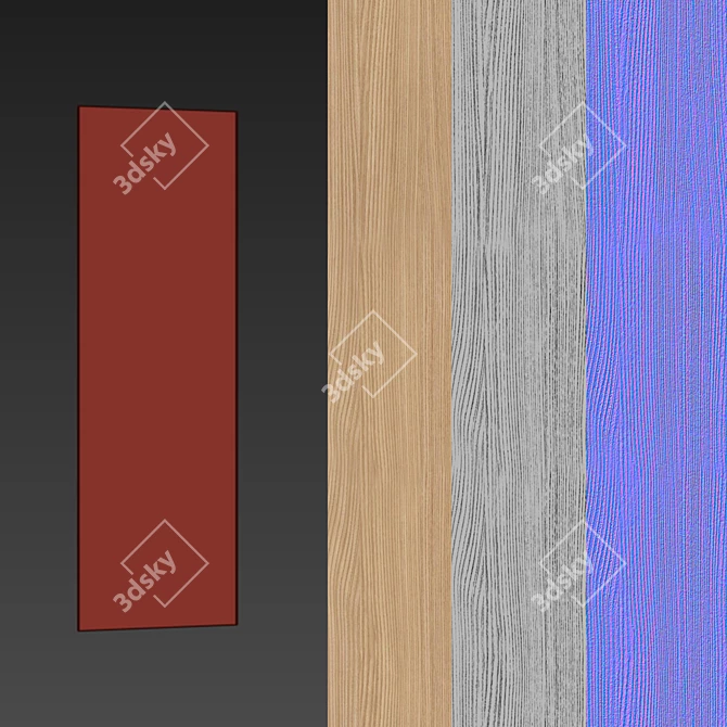 Wooden Panels Collection: 7 Variants 3D model image 4