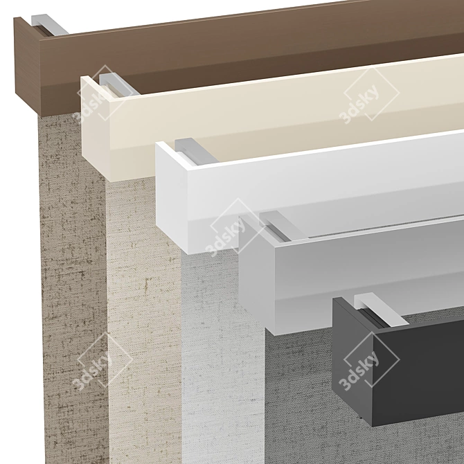 Bandalux Roller Blinds Set 02 3D model image 3