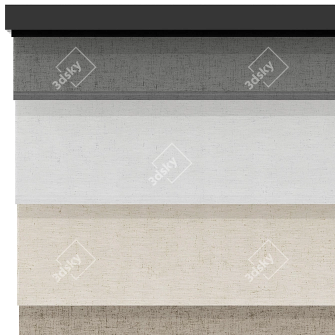 Bandalux Roller Blinds Set 02 3D model image 4