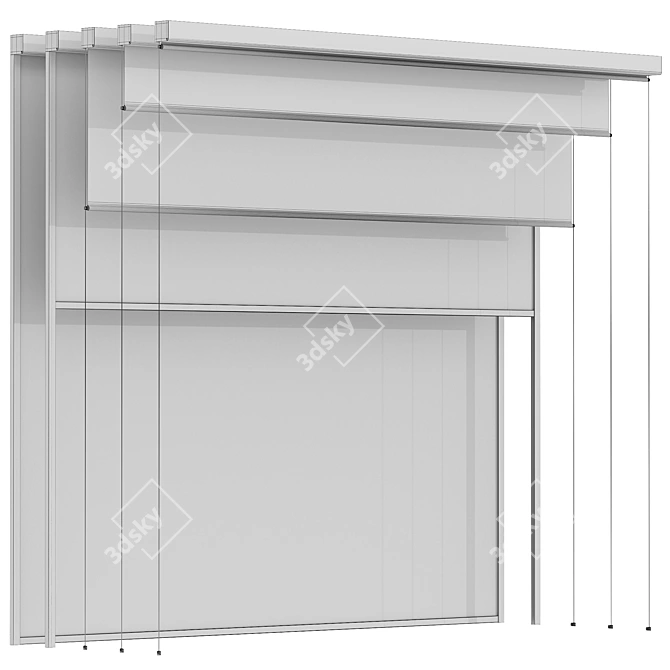 Bandalux Roller Blinds Set 03 3D model image 7