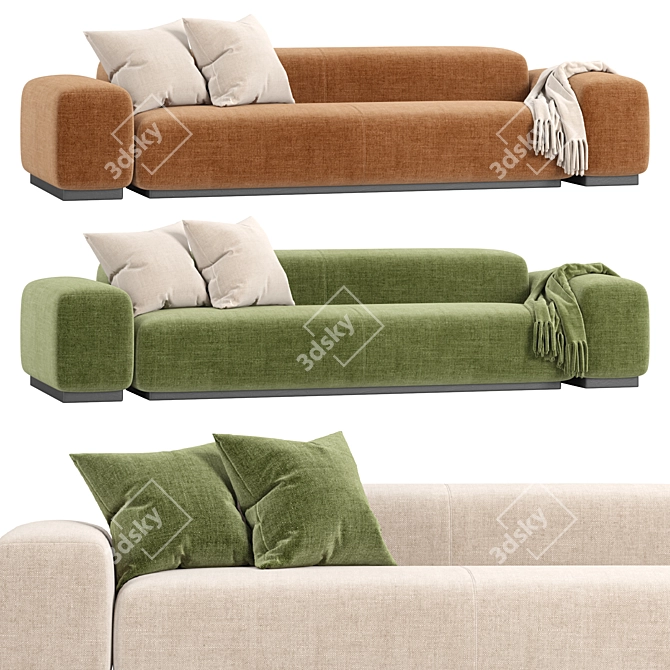 Sleek Klaster Modular Sofa Set 3D model image 2