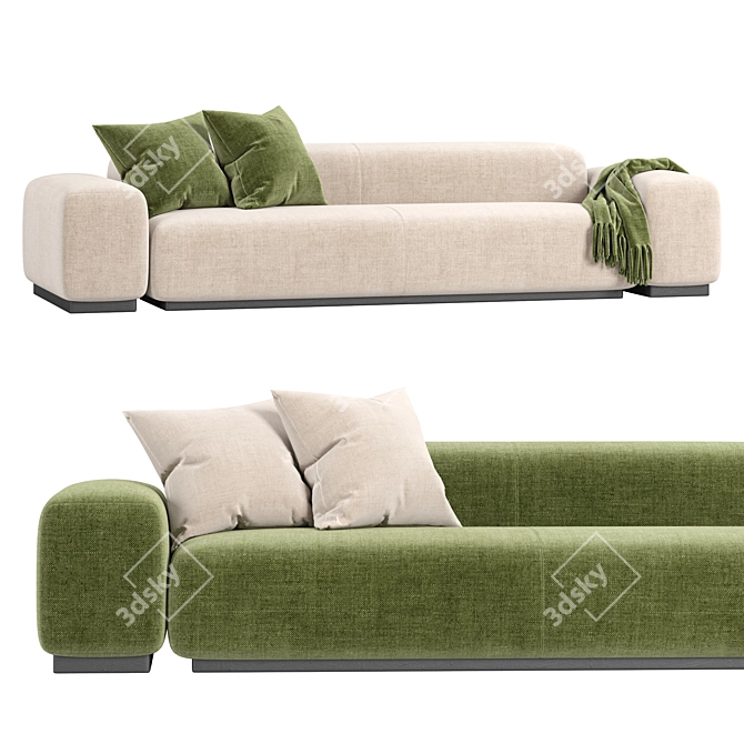 Sleek Klaster Modular Sofa Set 3D model image 3