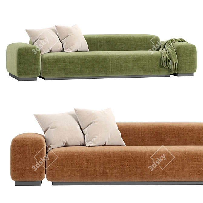 Sleek Klaster Modular Sofa Set 3D model image 4