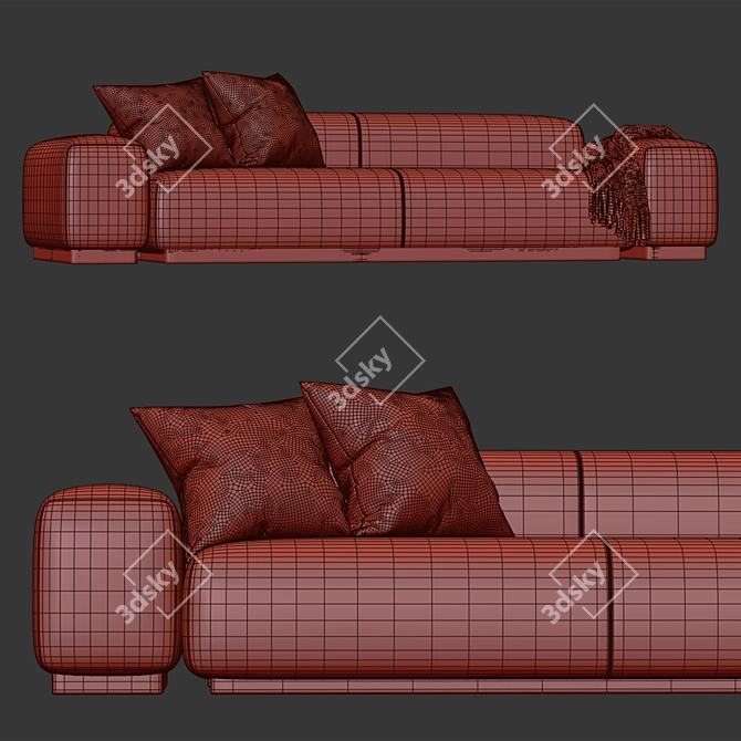 Sleek Klaster Modular Sofa Set 3D model image 6