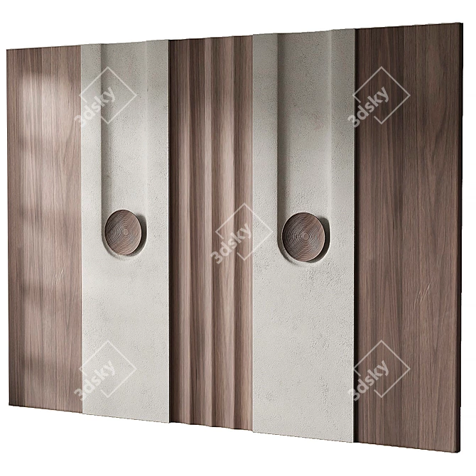 Modern 3D Wall Panel Design 3D model image 1