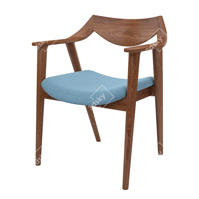 Modern Sphere Arm Dining Chair 3D model image 1