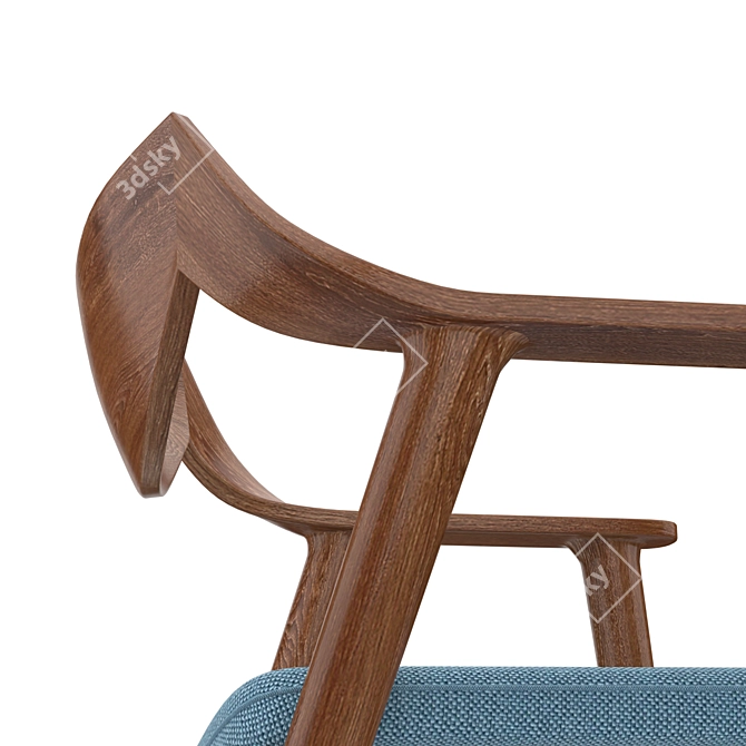 Modern Sphere Arm Dining Chair 3D model image 6