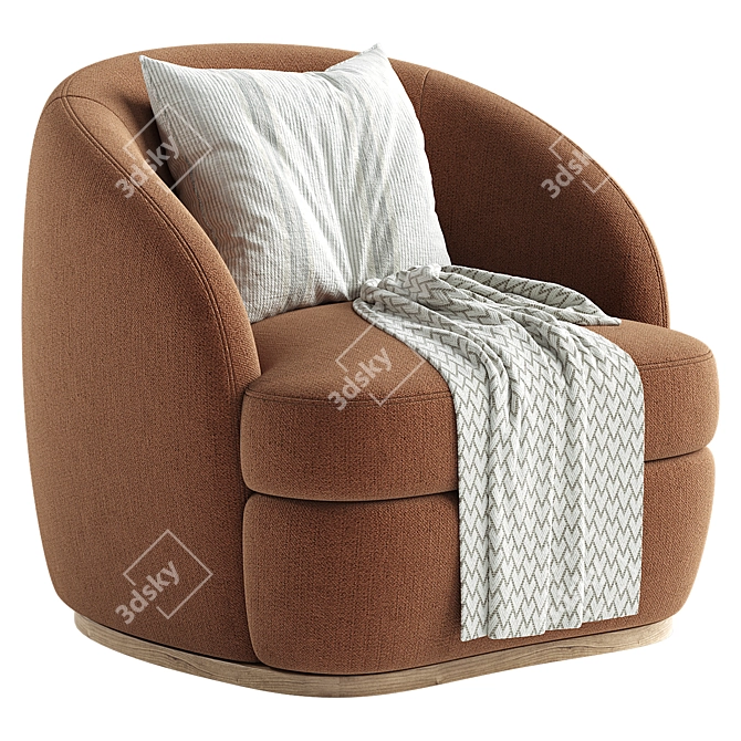 Modern Soraya Swivel Chair, 3D 3D model image 1