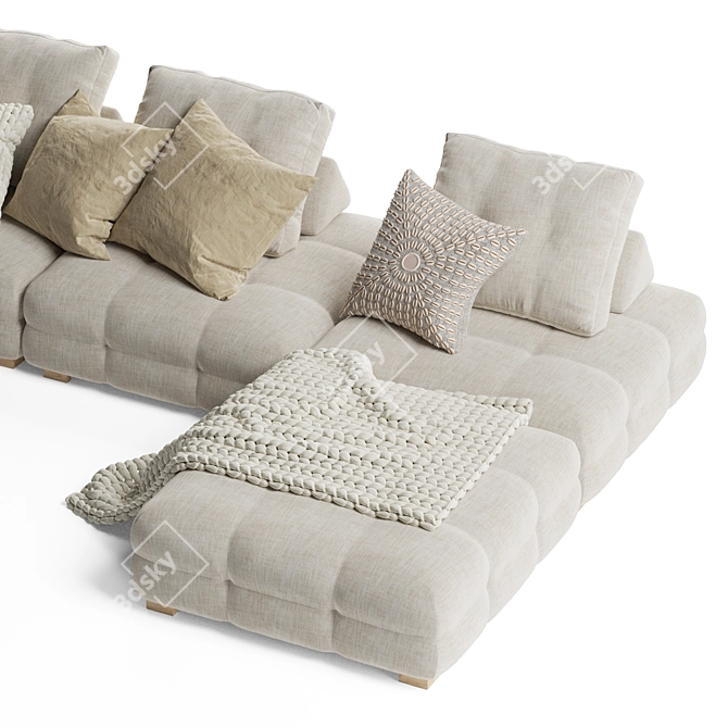 Natural Crosby Sofa by Uniqwa 3D model image 4