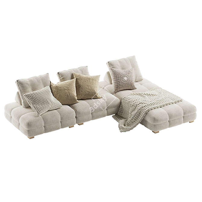 Natural Crosby Sofa by Uniqwa 3D model image 9