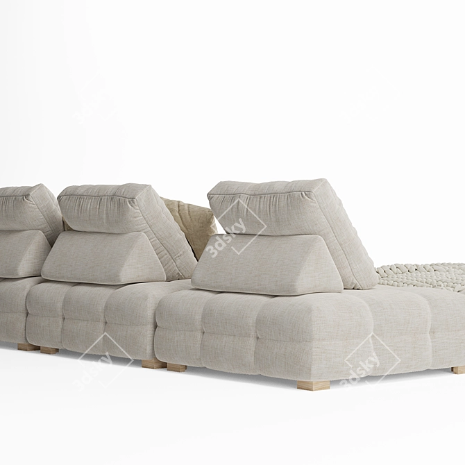 Natural Crosby Sofa by Uniqwa 3D model image 12