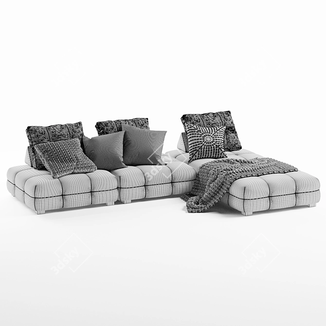 Natural Crosby Sofa by Uniqwa 3D model image 14