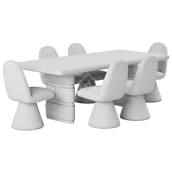 Fenton Lowen Dining Set 3D model image 6