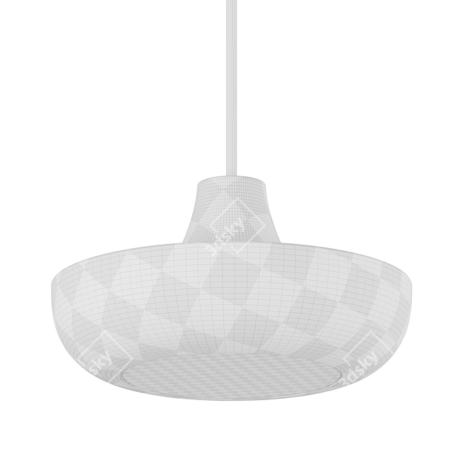 Sleek Saturn Pendant Light 3D model image 4