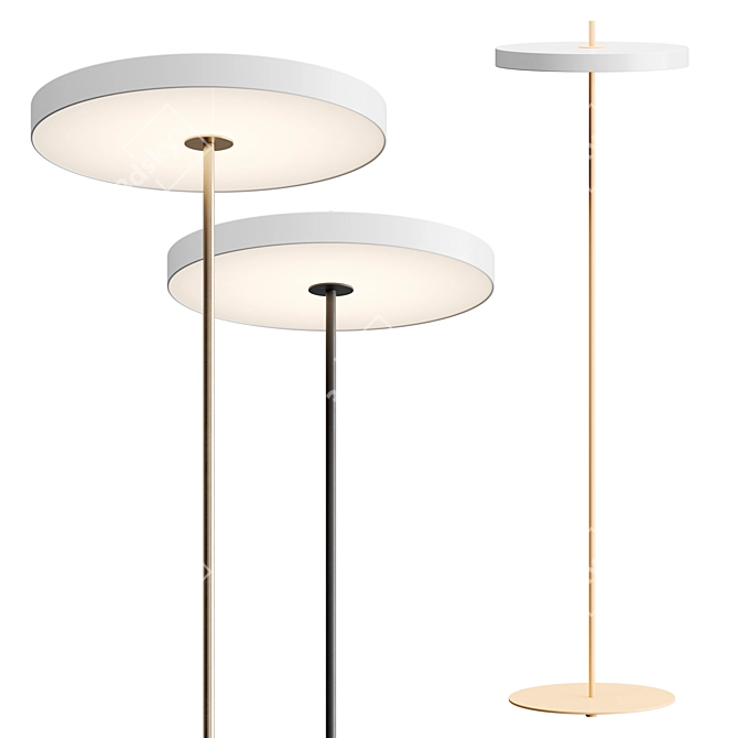 Elegant Modern Floor Lamp 3D model image 1