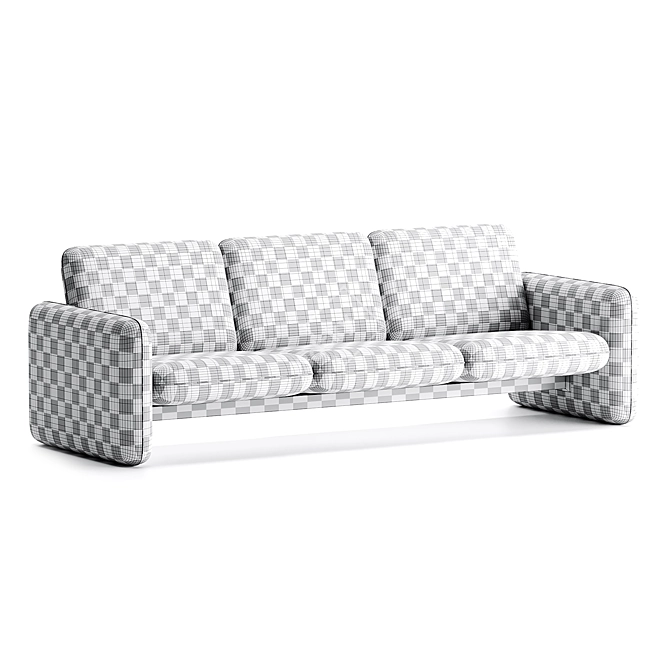 Wilkes Modular 3 Seater Sofa 3D model image 6