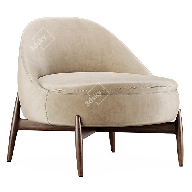 Modern Elegance in Armchair Design 3D model image 1