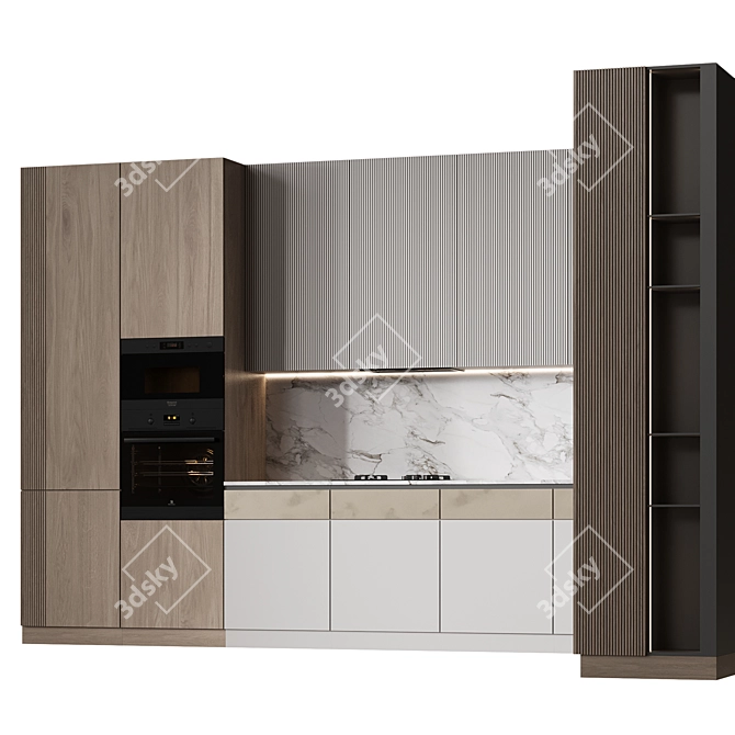 Modern Kitchen Appliance Set 3D model image 3