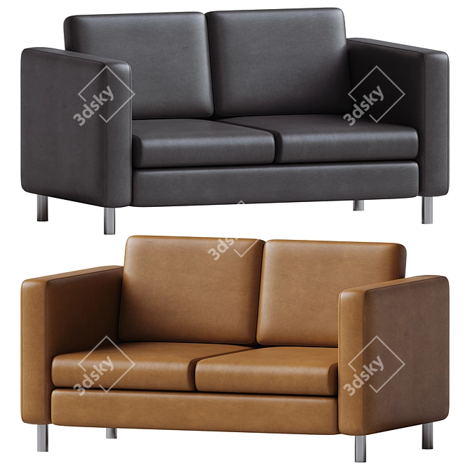 Modern Office Two-Seater Sofa 3D model image 1