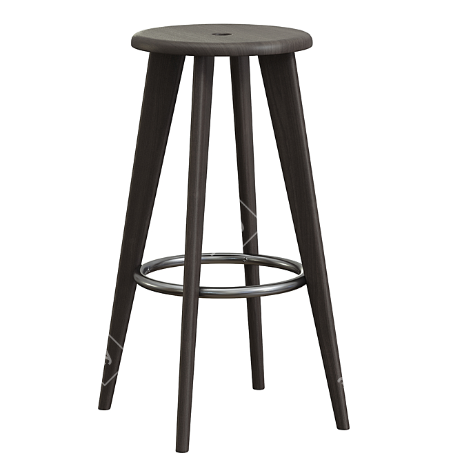 Modern French Design Bar Stool 3D model image 1