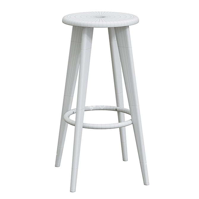 Modern French Design Bar Stool 3D model image 3