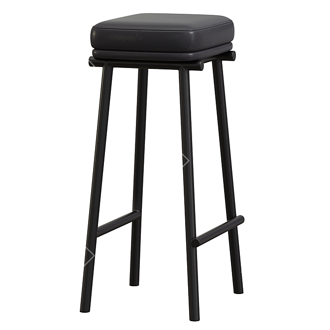 Sleek Tubby Bar Stool 3D model image 2