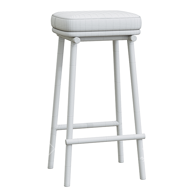 Sleek Tubby Bar Stool 3D model image 4