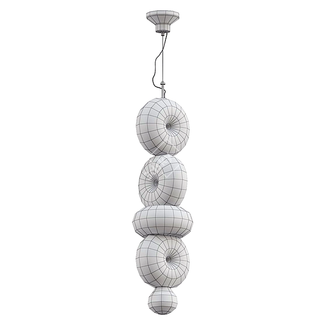 Modern Bumbum Suspension Metal Lamp 3D model image 2