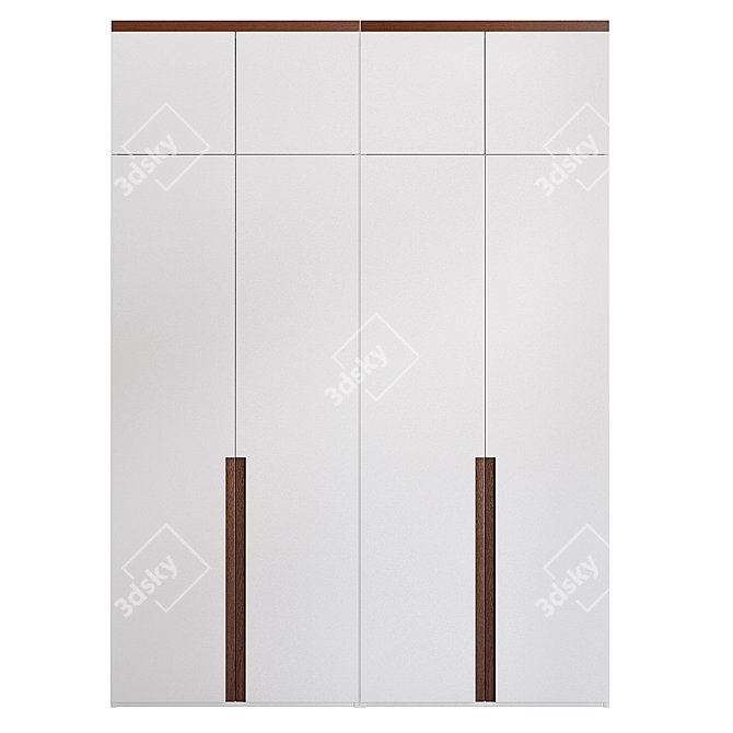 Customizable Minimalistic Wardrobe Cabinet 3D model image 3
