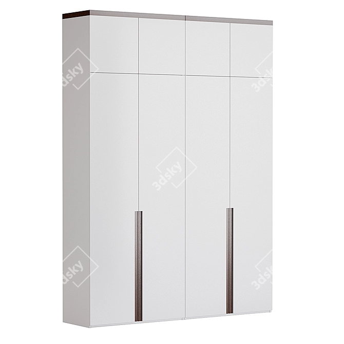 Customizable Minimalistic Wardrobe Cabinet 3D model image 4