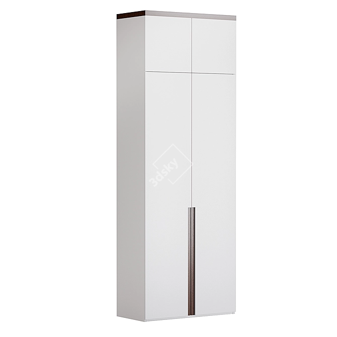 Customizable Minimalistic Wardrobe Cabinet 3D model image 5