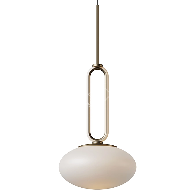 Modern Glass Pendant Light Fixture 3D model image 3