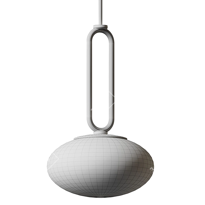 Modern Glass Pendant Light Fixture 3D model image 5