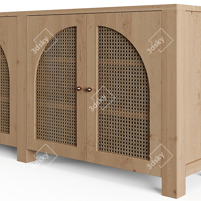 Modern Cane Arch Sideboard Design 3D model image 4