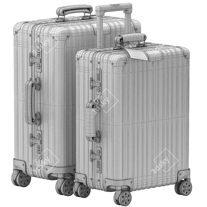 Advanced 3D Suitcase Model Kit 3D model image 5