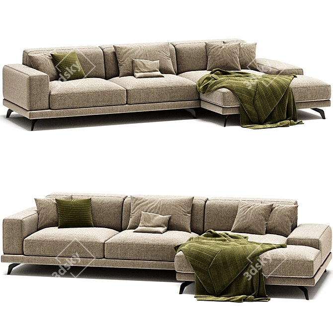 Nobonobo FEZA Sectional Sofa Unique 3D model image 1