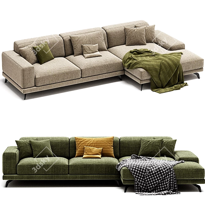 Nobonobo FEZA Sectional Sofa Unique 3D model image 3