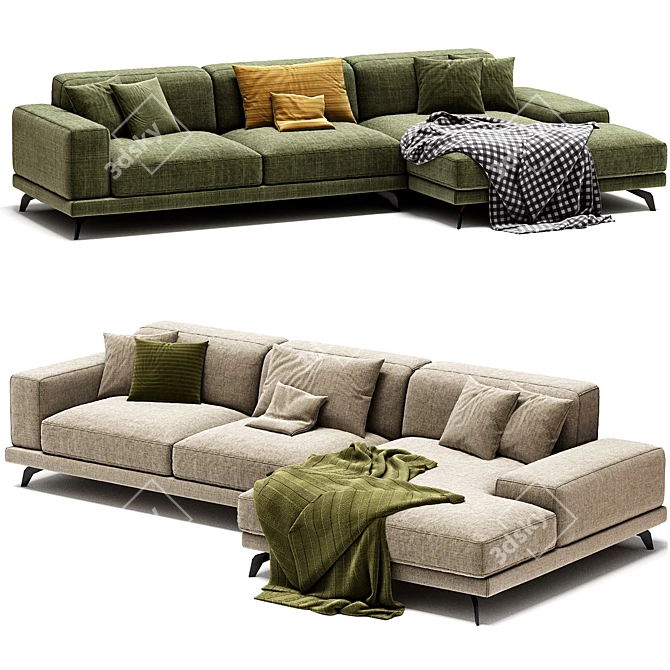 Nobonobo FEZA Sectional Sofa Unique 3D model image 4