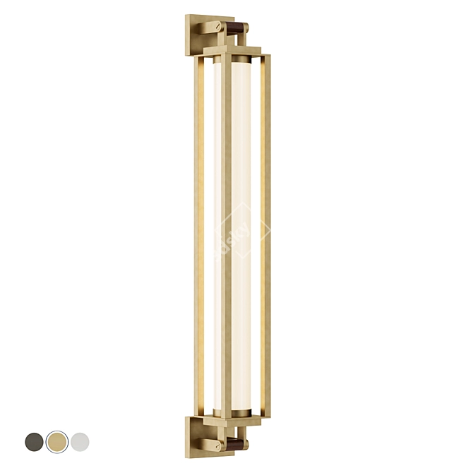 Nautical LED Linear Sconce 3D model image 1