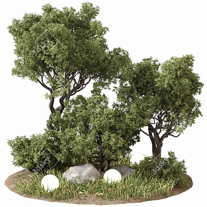 Outdoor Plant Set 07: Versatile 3D Plants 3D model image 1