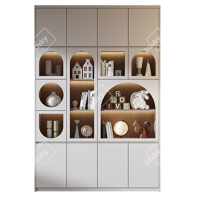 Modern Bookshelf GHS-2556 2015, 3Ds Max 3D model image 1